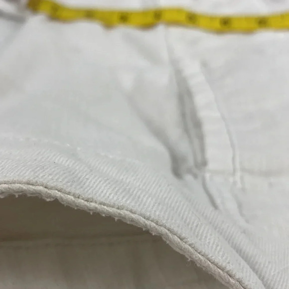 2/$25White button up fitted white denim  cropped Y2K mini jean jacket sz medium - Picture 8 of 17